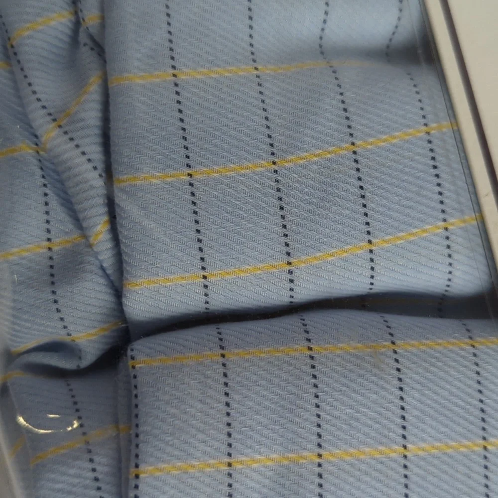 Nautica Full Flat Sheet 100% Cotton Windowpane Design in Blue and Yellow NEW